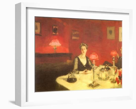 The Dinner Table at Night, 1884-John Singer Sargent-Framed Giclee Print