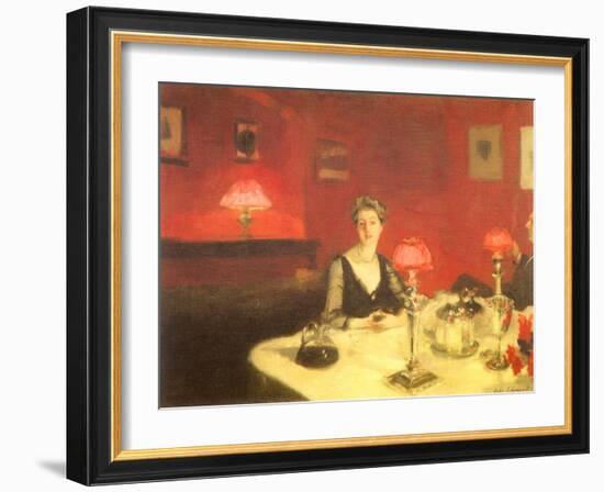 The Dinner Table at Night, 1884-John Singer Sargent-Framed Giclee Print