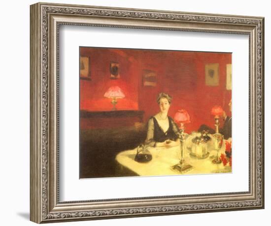 The Dinner Table at Night, 1884-John Singer Sargent-Framed Giclee Print