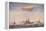 The Dirigible Airship Clement Bayard II and Superdreadnought Battleships-null-Framed Premier Image Canvas