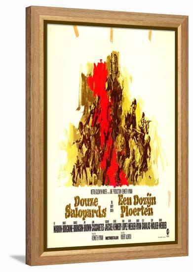 The Dirty Dozen, Belgian Movie Poster, 1967-null-Framed Stretched Canvas