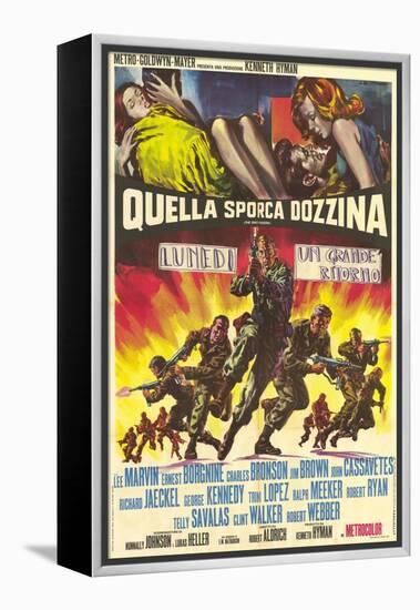 The Dirty Dozen, Italian Movie Poster, 1967-null-Framed Stretched Canvas