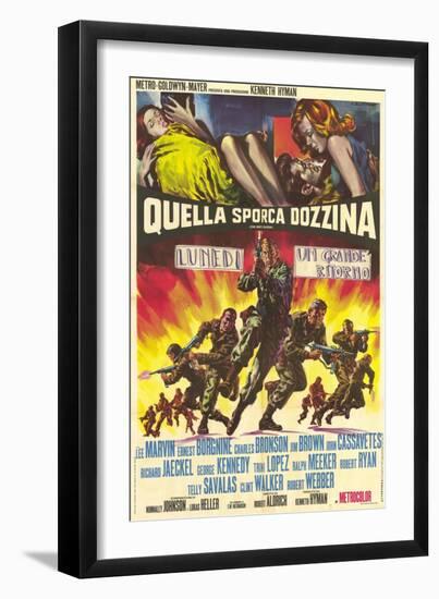 The Dirty Dozen, Italian Movie Poster, 1967-null-Framed Art Print