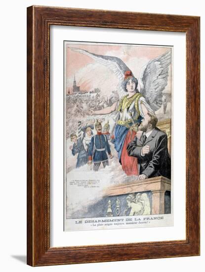 The Disarmament of France, the Wound Always Bleeds, Mr Jaures!, 1903-null-Framed Giclee Print