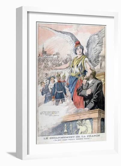 The Disarmament of France, the Wound Always Bleeds, Mr Jaures!, 1903-null-Framed Giclee Print