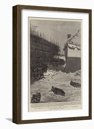 The Disaster at the Launch of the H M S Albion at Blackwall-null-Framed Giclee Print