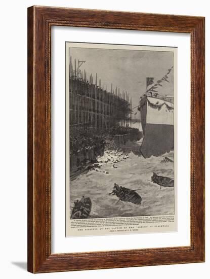 The Disaster at the Launch of the H M S Albion at Blackwall-null-Framed Giclee Print