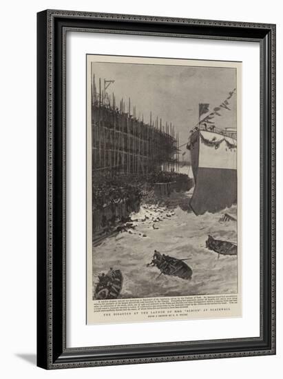 The Disaster at the Launch of the H M S Albion at Blackwall-null-Framed Giclee Print