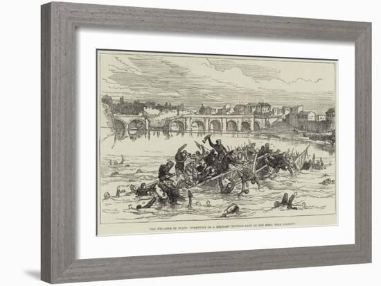 The Disaster in Spain, Upsetting of a Military Pontoon-Raft on the Ebro, Near Logrono-null-Framed Giclee Print