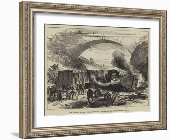 The Disaster to the Flying Dutchman Express on the Great Western Railway-null-Framed Giclee Print