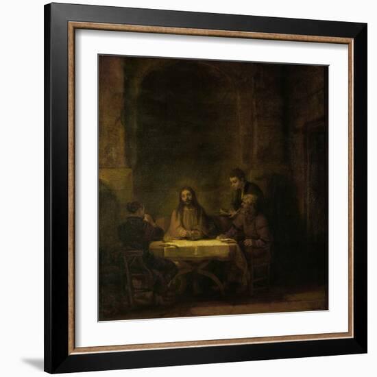 The Disciples at Emmaus, 1648-Rembrandt van Rijn-Framed Giclee Print