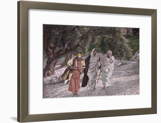 The Disciples on the Road to Emmaus, Illustration for 'The Life of Christ', C.1884-96-James Tissot-Framed Giclee Print