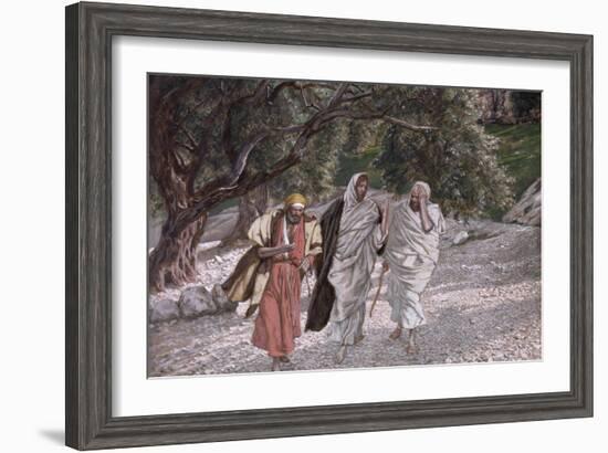 The Disciples on the Road to Emmaus, Illustration for 'The Life of Christ', C.1884-96-James Tissot-Framed Giclee Print