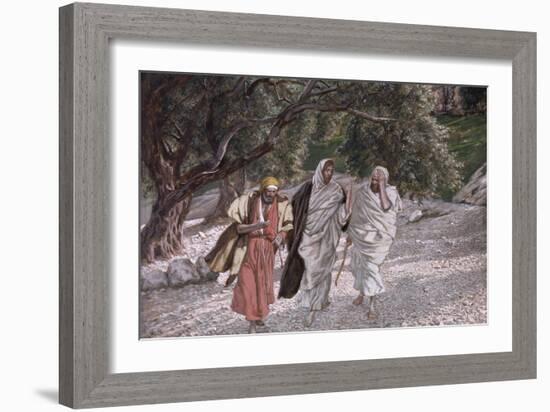 The Disciples on the Road to Emmaus, Illustration for 'The Life of Christ', C.1884-96-James Tissot-Framed Giclee Print