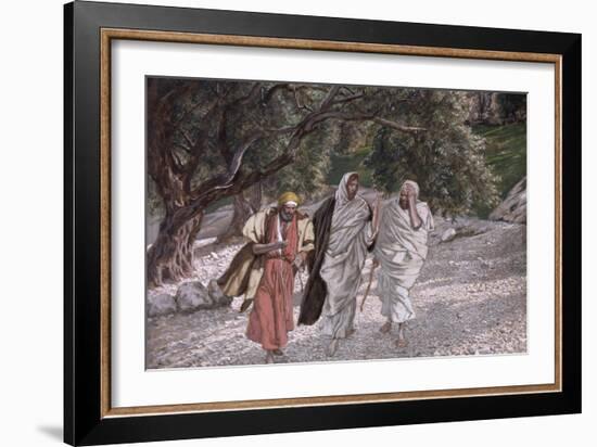 The Disciples on the Road to Emmaus, Illustration for 'The Life of Christ', C.1884-96-James Tissot-Framed Giclee Print