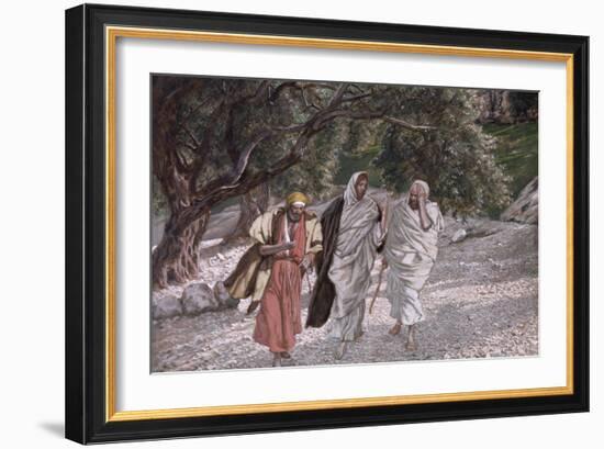 The Disciples on the Road to Emmaus, Illustration for 'The Life of Christ', C.1884-96-James Tissot-Framed Giclee Print