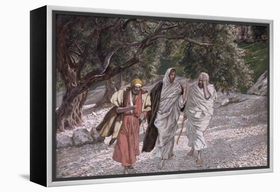 The Disciples on the Road to Emmaus, Illustration for 'The Life of Christ', C.1884-96-James Tissot-Framed Premier Image Canvas