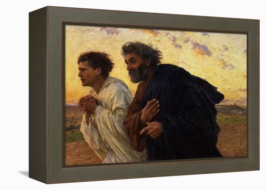 The Disciples Peter and John Running to Sepulchre on the Morning of the Resurrection, circa 1898-Eugene Burnand-Framed Premier Image Canvas