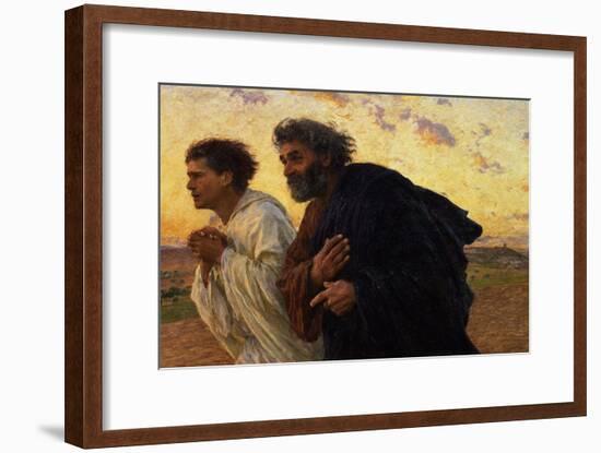 The Disciples Peter and John Running to Sepulchre on the Morning of the Resurrection, circa 1898-Eugene Burnand-Framed Giclee Print