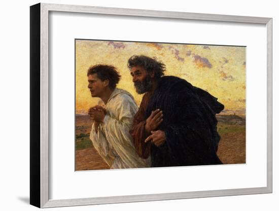 The Disciples Peter and John Running to Sepulchre on the Morning of the Resurrection, circa 1898-Eugene Burnand-Framed Giclee Print