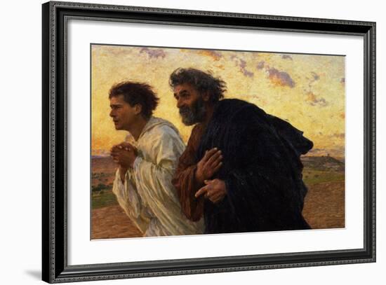 The Disciples Peter and John Running to Sepulchre on the Morning of the Resurrection, circa 1898-Eugene Burnand-Framed Giclee Print