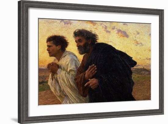The Disciples Peter and John Running to Sepulchre on the Morning of the Resurrection, circa 1898-Eugene Burnand-Framed Giclee Print