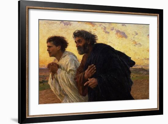 The Disciples Peter and John Running to Sepulchre on the Morning of the Resurrection, circa 1898-Eugene Burnand-Framed Giclee Print