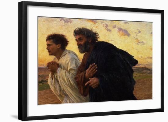 The Disciples Peter and John Running to Sepulchre on the Morning of the Resurrection, circa 1898-Eugene Burnand-Framed Giclee Print