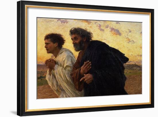 The Disciples Peter and John Running to Sepulchre on the Morning of the Resurrection, circa 1898-Eugene Burnand-Framed Giclee Print