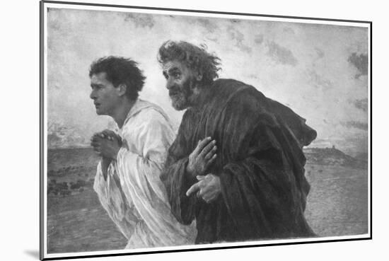 'The Disciples Peter and John Running to the Sepulchre on the Morning of the Resurrection', c1898-Eugene Burnand-Mounted Giclee Print