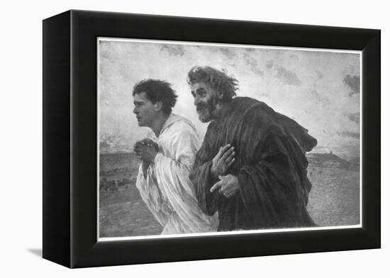 'The Disciples Peter and John Running to the Sepulchre on the Morning of the Resurrection', c1898-Eugene Burnand-Framed Premier Image Canvas