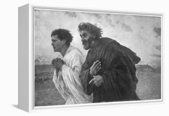 'The Disciples Peter and John Running to the Sepulchre on the Morning of the Resurrection', c1898-Eugene Burnand-Framed Premier Image Canvas