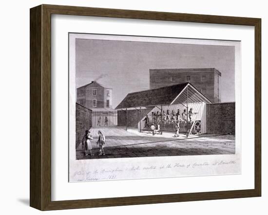 The Discipline Mill at Brixton Prison, Lambeth, London, 1821-J Shury-Framed Giclee Print