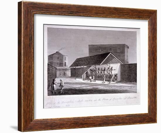 The Discipline Mill at Brixton Prison, Lambeth, London, 1821-J Shury-Framed Giclee Print