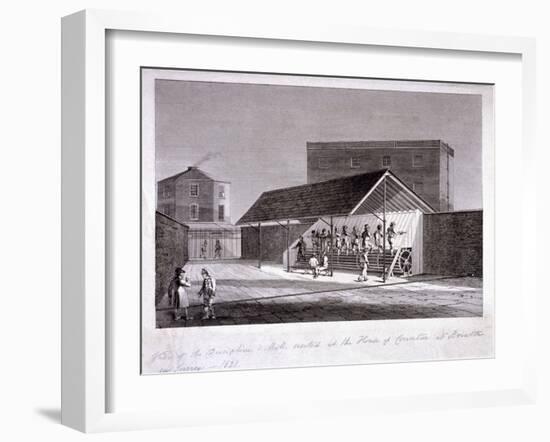 The Discipline Mill at Brixton Prison, Lambeth, London, 1821-J Shury-Framed Giclee Print