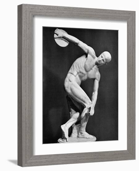 The Discobolus, 450.B.C-Myron-Framed Photographic Print