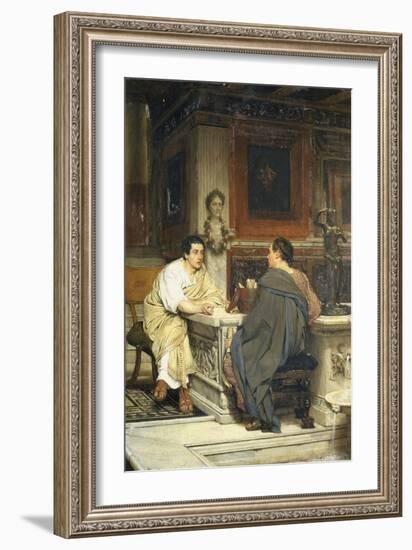 The Discourse, a Chat-Sir Lawrence Alma-Tadema-Framed Giclee Print