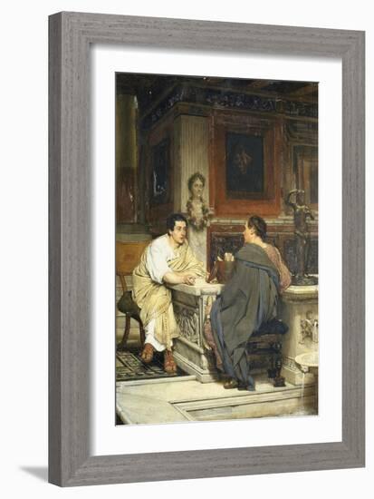 The Discourse, a Chat-Sir Lawrence Alma-Tadema-Framed Giclee Print