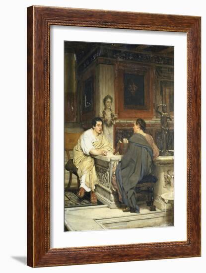 The Discourse, a Chat-Sir Lawrence Alma-Tadema-Framed Giclee Print