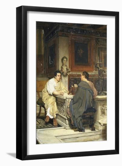 The Discourse, a Chat-Sir Lawrence Alma-Tadema-Framed Giclee Print