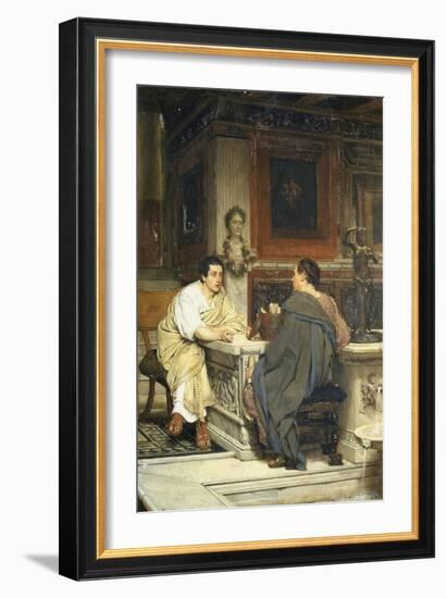 The Discourse, a Chat-Sir Lawrence Alma-Tadema-Framed Giclee Print