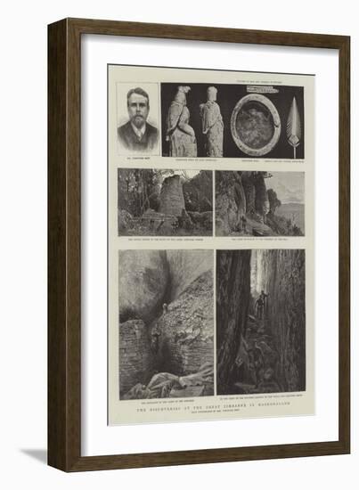 The Discoveries at the Great Zimbabwe in Mashonaland-null-Framed Giclee Print