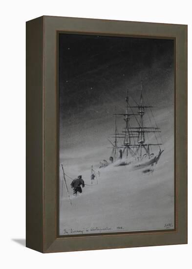 The 'Discovery' in Winterquarters, 1903-Edward Adrian Wilson-Framed Premier Image Canvas
