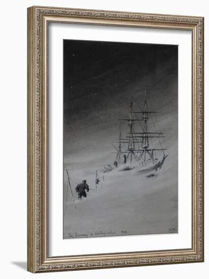 The 'Discovery' in Winterquarters, 1903-Edward Adrian Wilson-Framed Giclee Print
