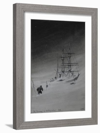 The 'Discovery' in Winterquarters, 1903-Edward Adrian Wilson-Framed Giclee Print