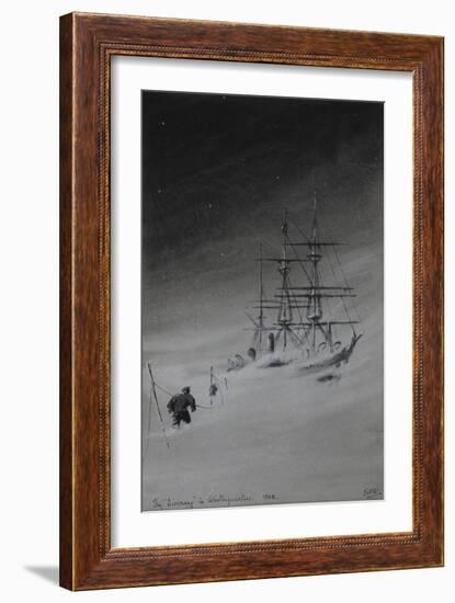 The 'Discovery' in Winterquarters, 1903-Edward Adrian Wilson-Framed Giclee Print