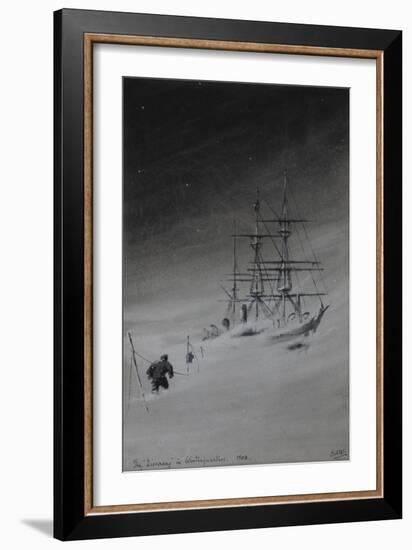 The 'Discovery' in Winterquarters, 1903-Edward Adrian Wilson-Framed Giclee Print