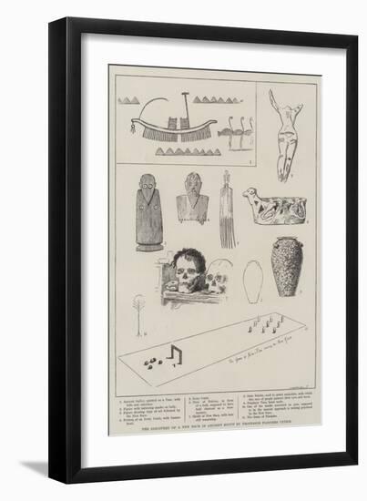 The Discovery of a New Race in Ancient Egypt by Professor Flinders Petrie-null-Framed Giclee Print