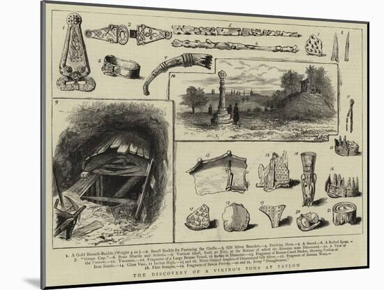 The Discovery of a Viking's Tomb at Taplow-null-Mounted Giclee Print