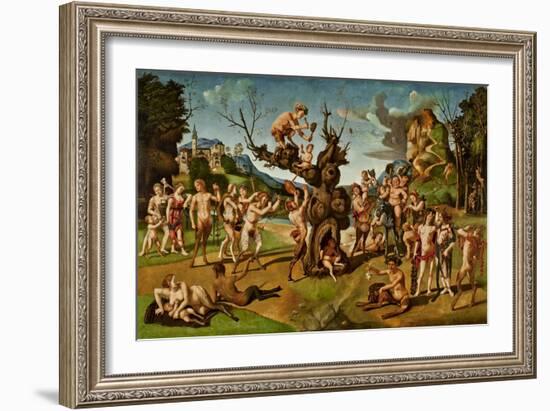 The Discovery of Honey by Bacchus, C.1499 (Tempera on Panel)-Piero di Cosimo-Framed Giclee Print